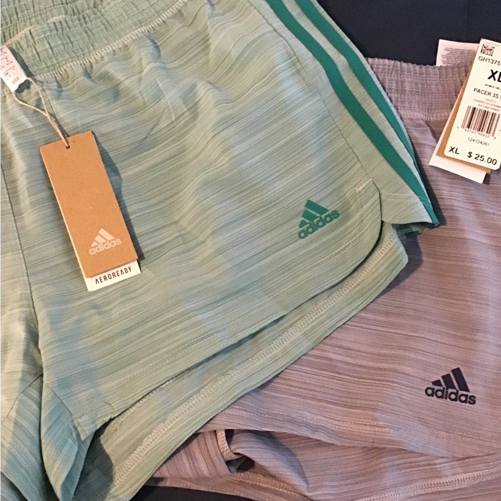 XL Adidas Shorts Teal AND Purple both for $25 Originally $25 each!